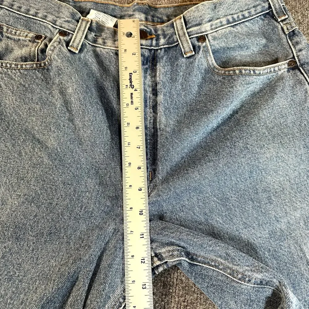 Carhartt B17 STW Relaxed Fit Jeans Mens 36x32 Light Wash Blue Tapered Denim Work
